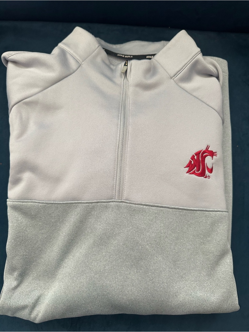 Nike Golf Light Gray Quarter Zip Pullover